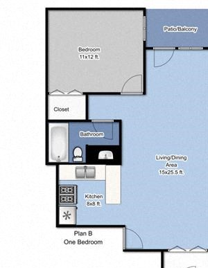 1 Bedroom – Plan B